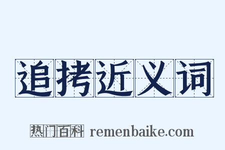 追拷近义词是什么意思的图片